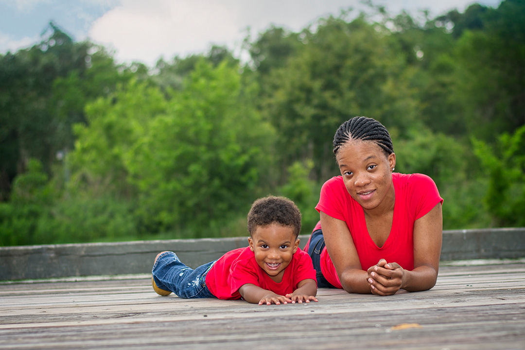 Family portrait at Challenger 7 Park by PVG Portrait Photography