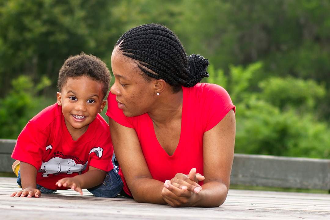 Family portrait at Challenger 7 Park by PVG Portrait Photography