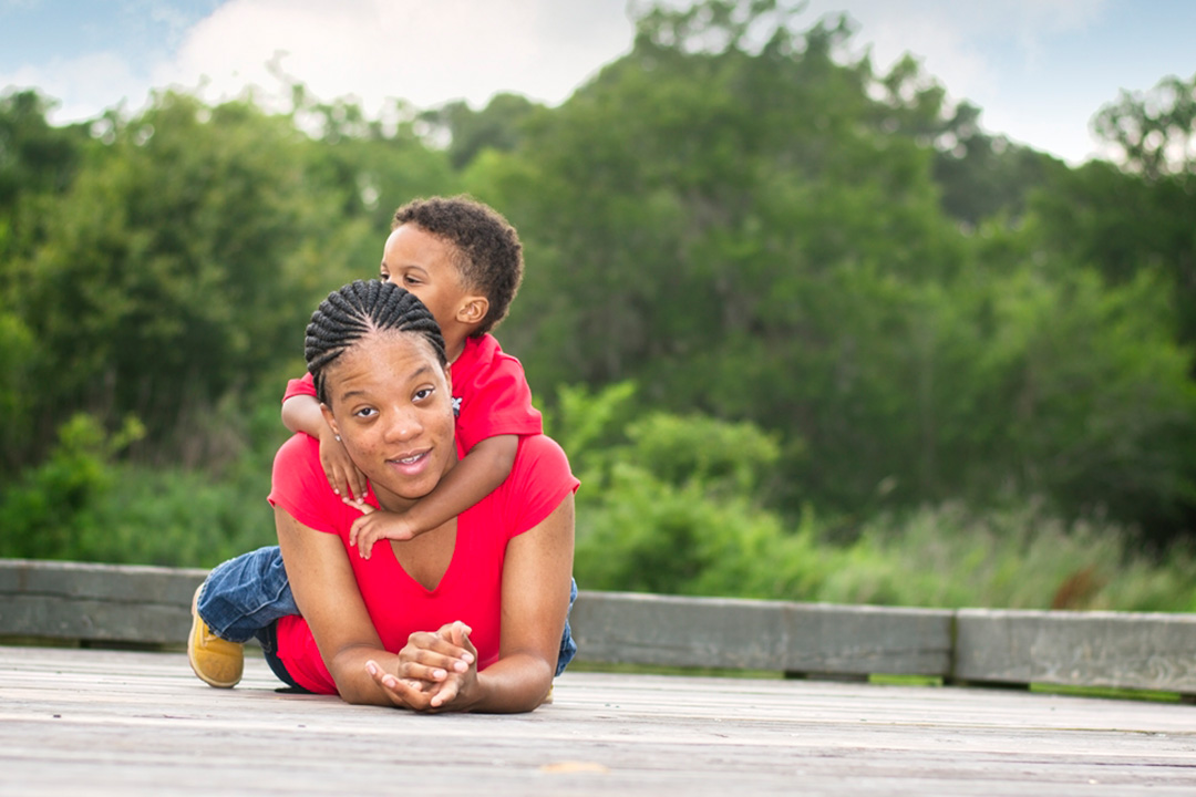 Family portrait at Challenger 7 Park by PVG Portrait Photography